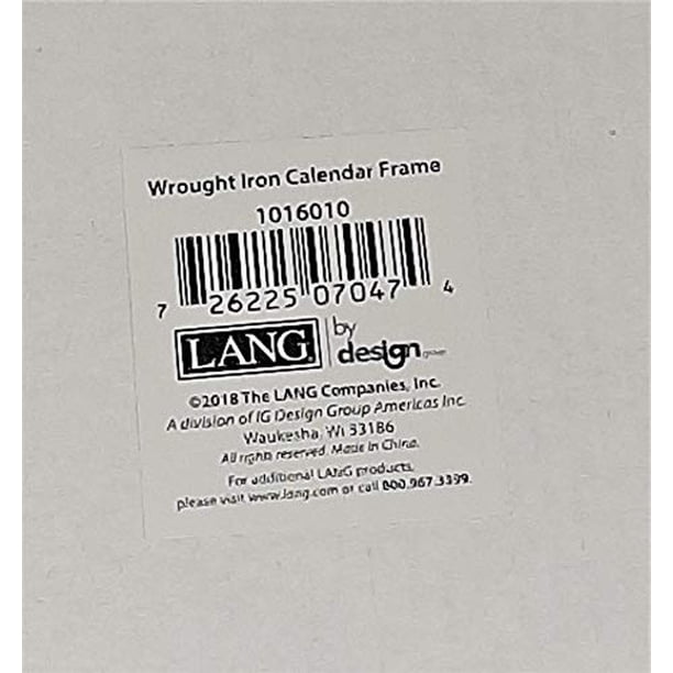 Lang Wrought Iron Calendar Frame Calendar Frame, Wrought Iron - Walmart.com