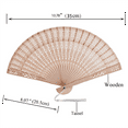 thumbnail image 7 of 20 Sets Wooden Hand Fan Folding Favors with Gift Bags and Thank You Tag Tassels, 7 of 7