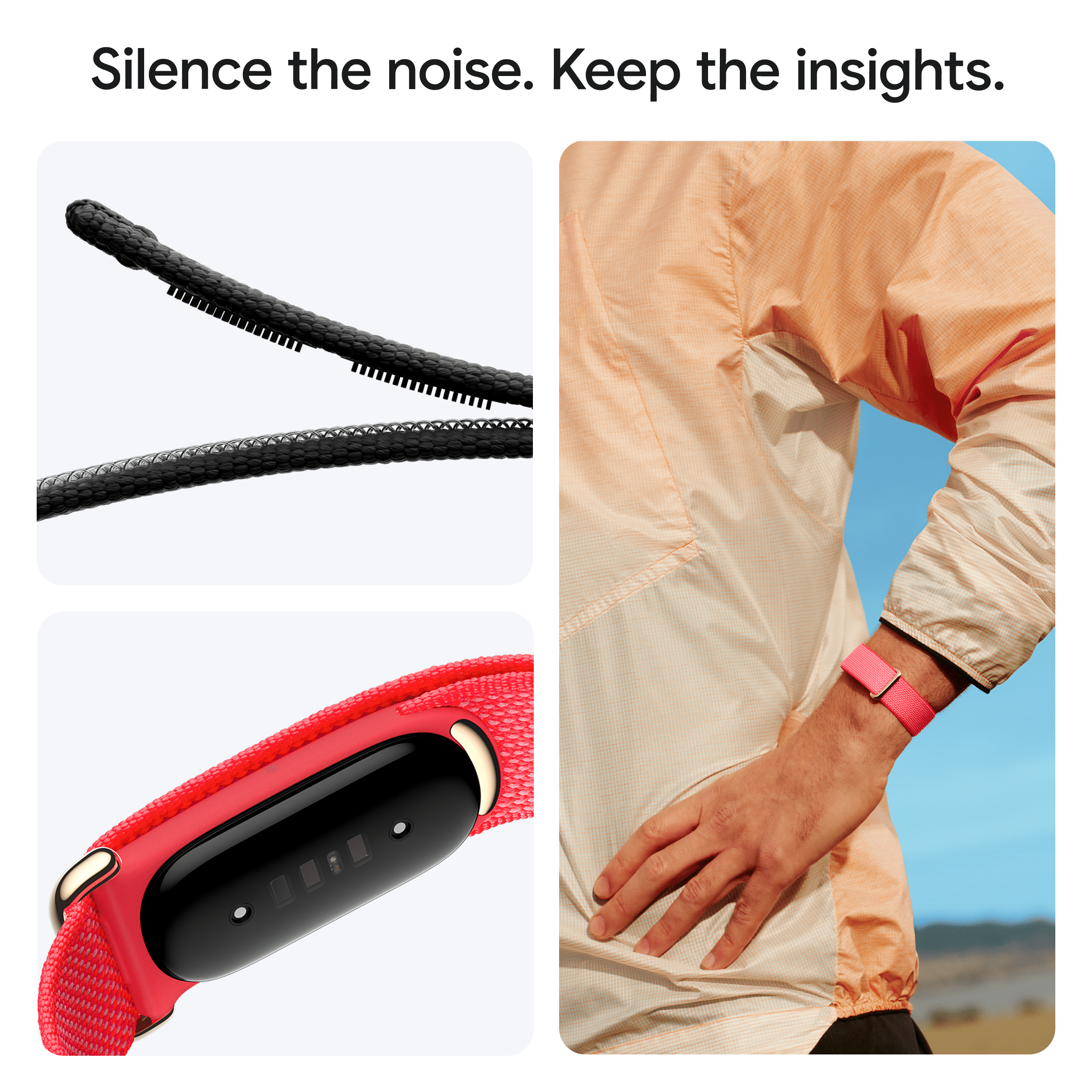 Google Fitbit Air - Screenless Fitness and Health Tracker - Personalized AI-Powered Coaching - Works with Android and iOS - Berry - One Size