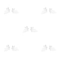 thumbnail image 2 of Pendientes de acero inoxidable Qarigey de animales para mujer 5piezas Weiß, 2 of 6