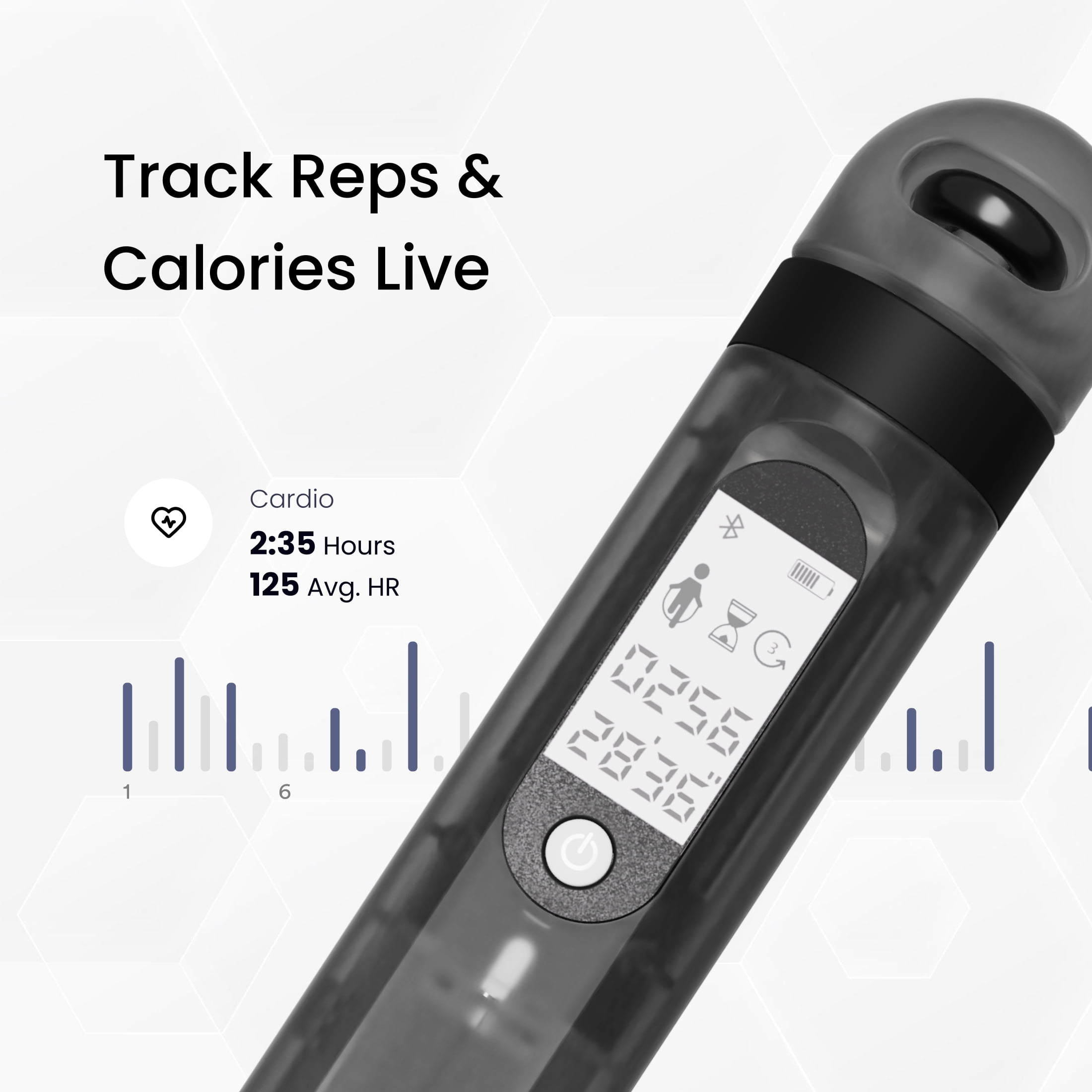 Smart Jump Rope with AI Powered Fitness Tracking,  Lifetime Fitness App Access, Adjustable for Men, Women, Cardio Workout, Weight Loss, Home Gym Exercise Equipment, Cordless Skipping Balls Included