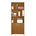 thumbnail image 3 of Librero SKAL LIVING 5 Repisas Moderno Decorativo Con Puertas Cafe Claro 56118, 3 of 7