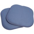 thumbnail image 1 of Honeycomb Memory Foam Non-Slip 2-Piece Chair Pad Set, Blue, 17x16 Inches, 1 of 3