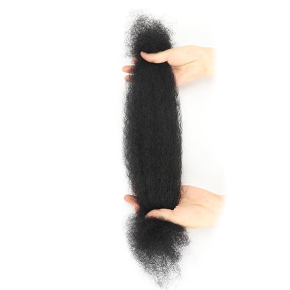 WEIF-Afro Kinkys Bulk Human Hair,50g,braiding Human hair for Twist, Repaid Locs, Dreadlocks,Afro Kinky Bulk Human hair Extension for black women(12",50g,1B)