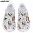 thumbnail image 1 of Doginthehole - Zapatos planos informales con estampado de cachorros kawaii para mujer, ligeros, cómodos, de malla, para enfermería, para verano, zapatillas transpirables, 1 of 5