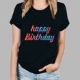 thumbnail image 1 of Fiudx Ofertas Relámpago Blusa Informal de Manga Corta con Estampado de Cuello Redondo para Mujer, 1 of 4