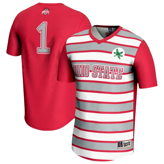 Unisex GameDay Greats #1 Scarlet Ohio State Buckeyes Lightweight Soccer Fashion Jersey