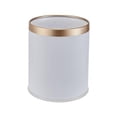 thumbnail image 1 of bote de basura 12 l blanco con dorado, 1 of 6