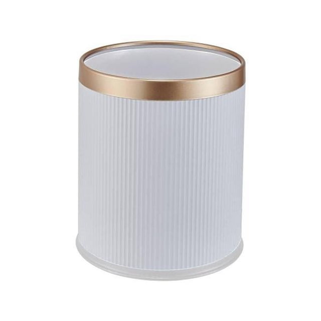 bote de basura 12 l blanco con dorado