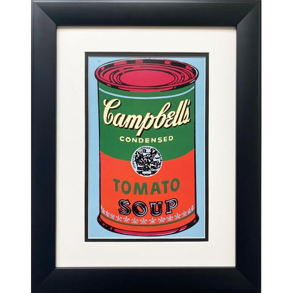 Andy Warhol "Campbell's Soup Can" (green/red) CUSTOM FRAMED Pop Art Generic