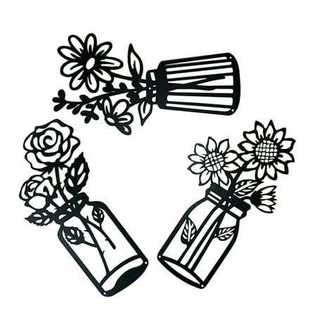 WORGEOUS  3 Pcs Dining Room Decor For Wall Hanging Planter Macrame Black