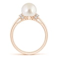 thumbnail image 2 of ANGARA South Sea Cultured Pearl Collar Ring with Diamonds in 14K Rose Gold for Women | June Birthstone, Birthday, Anniversary, Jewelry Gift for Women | Pearl Ring, 2 of 9
