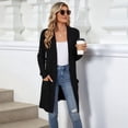 thumbnail image 6 of Women'S Fall Fashion Cardigan Light-Weight Soft Knit Cardigan for Women Long Sleeve Open Front Coat with Pockets Black L, 6 of 8
