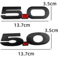 thumbnail image 2 of yzw6688 Auto 3D Metal 5.0 Sticker Decal Compatible with GT GT50 2019 2018 Rear Trunk Body Badge Emblem Styling Sticker (Color: F), 2 of 5