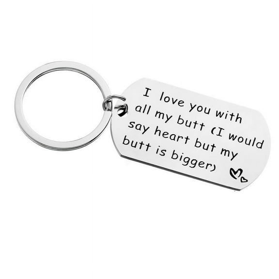 Military Couple Keychain, Stainless Steel Lettering Key Chain with Matching Set, Unisex Key Ring for Couples, Gift for Him or Her
