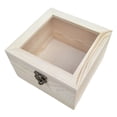 thumbnail image 1 of Caja de madera con tapa de cristal para guardar recuerdos/joyas. Vitrina para exhibir flores eternas. El 18x18x7cm, 1 of 8