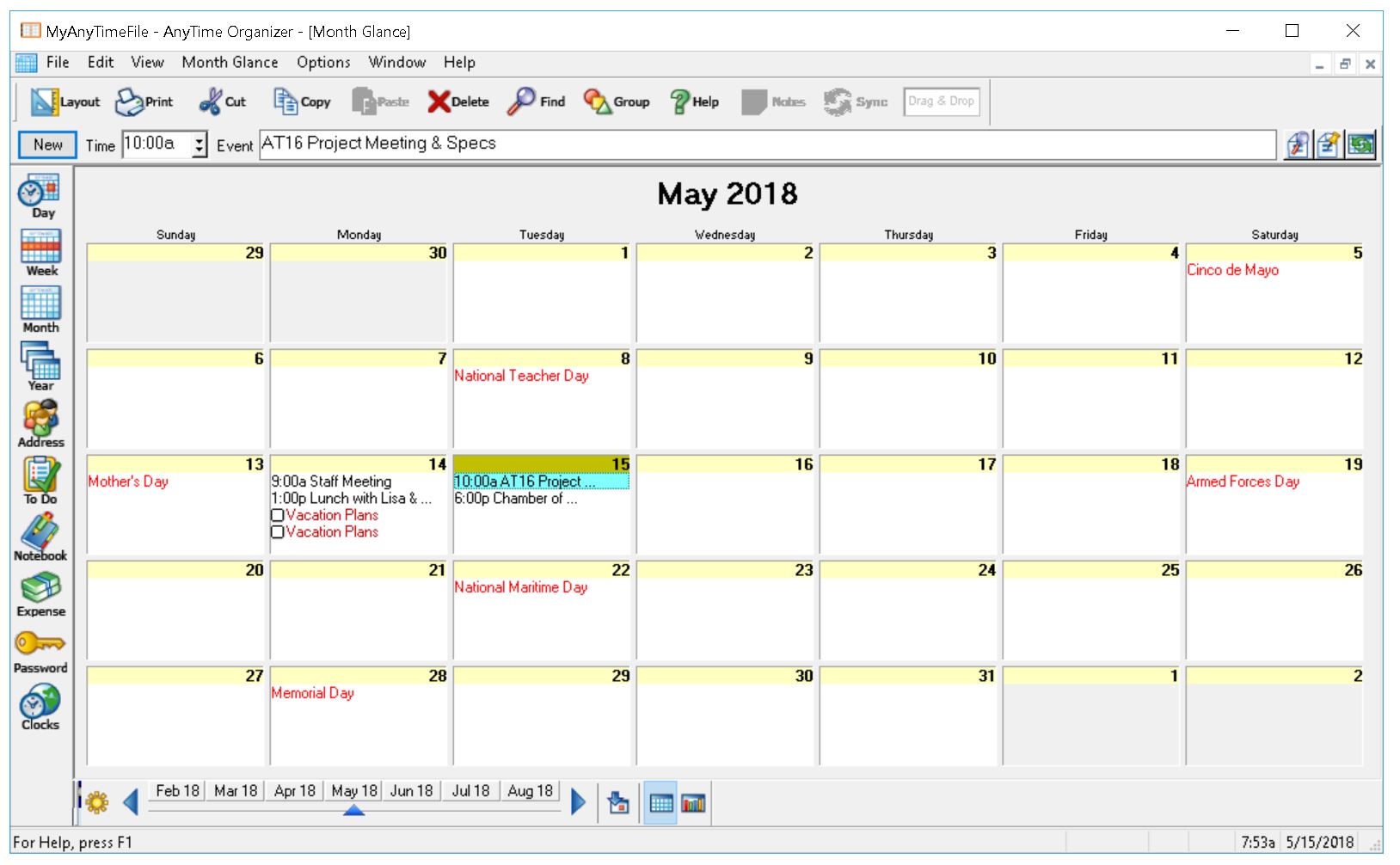 Individual AnyTime Organizer Standard 16 (Email Delivery)