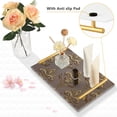 thumbnail image 4 of Bath Accessories Sets Single Print Decorative Tray With Handle For Home Bathroom Bedroom Fleur-de-lis Motifs, 4 of 7