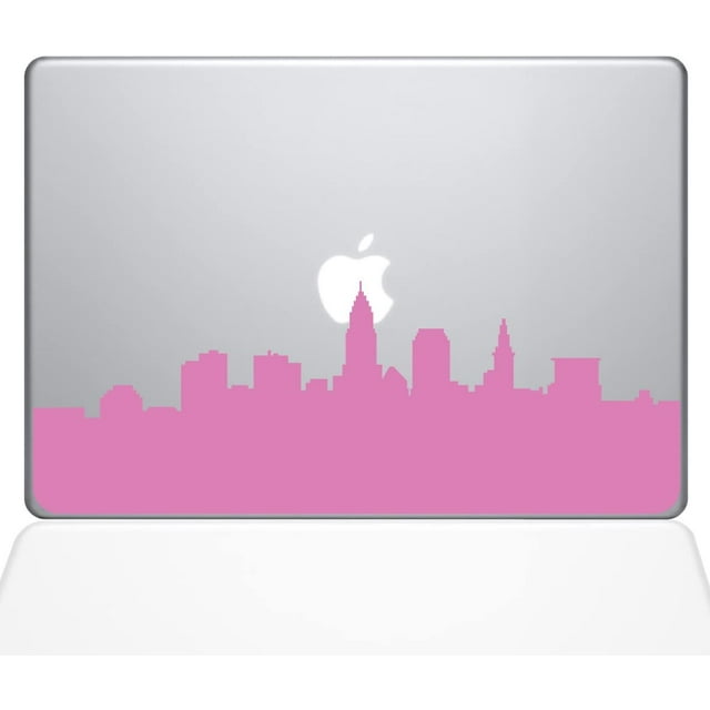 The Decal Guru Cleveland OH City line Decal Vinyl Sticker, 13" MacBook Pro (2016 & Newer Models), Pink