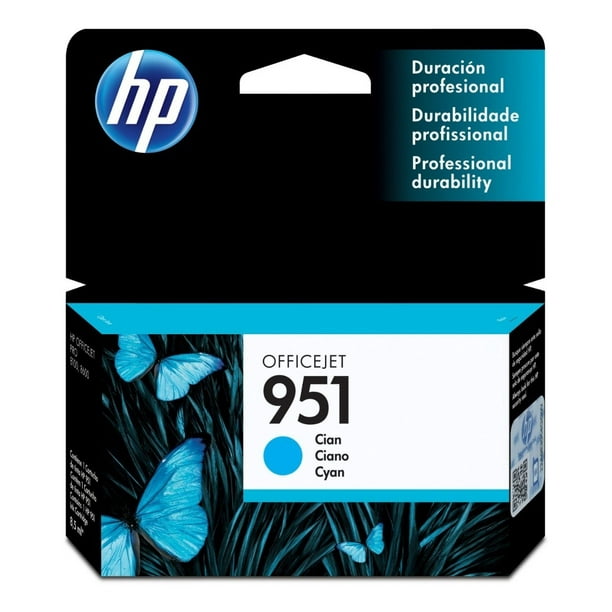 Cartucho de tinta HP 951 Cian Original CN050AL Para HP Officejet Pro 8600 8600 Plus 8610 8620 276dw 8100 251dw
