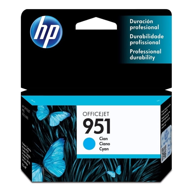 Cartucho de tinta HP 951 Cian Original CN050AL Para HP Officejet Pro 8600 8600 Plus 8610 8620 276dw 8100 251dw