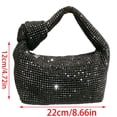 thumbnail image 3 of Women Top Handle Handbag Trend Banquets Bag Evening Bag Rhinestone Clutch Purse, 3 of 20
