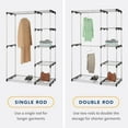 thumbnail image 2 of Whitmor 6779-3044 Double Rod Closet, Silver, 2 of 6