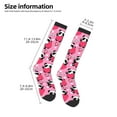 thumbnail image 5 of Balery Panda Heart Valentine Pink Printed Novelty Socks Men's Women's Crew Socks Sports Socks Knee High Socks Cotton Socks Quirky and Cool Socks, 5 of 9