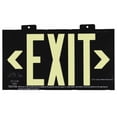 thumbnail image 5 of Exit Sign, Plastic, 15-7/8" W, 8-5/8" H, Exit (Double Arrows), Green, 5 of 6