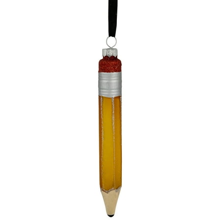 Northlight 5.75" Glittered Pencil Glass Christmas Ornament