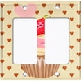 thumbnail image 6 of Metal Light Switch Plate Cover Strawberry Shortcake Cupcake Heart Wallpaper CAK034, 6 of 13