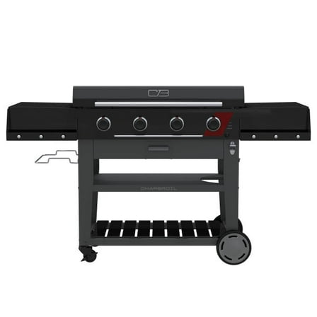 Charbroil® 36" Performance Series™ Deluxe Propane Gas Griddle with Cart 4 Burner Flat Top Grill, Black
