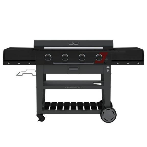 Charbroil® 36" Performance Series™ Deluxe Propane Gas Griddle with Cart 4 Burner Flat Top Grill, Black