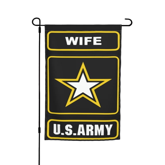 United States Army Wife Logo Garden Flag 12x18 Inch Indoor Balcony Courtyard Outdoor Decorative Flag