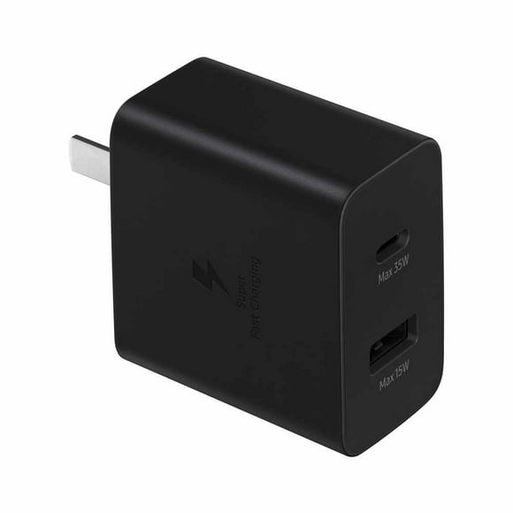 Samsung Duo Travel Adapter Wall Charger 35W with A and USB-C Ports Black Wall Chargers