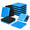 52 Pack 26 Black+26 Blue-12” x 12" x 1", variant on 52 Pack Acoustic Foam Panels 1" X 12" Wedge Studio Sound Absorption Wall (black/red)