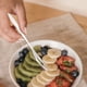 thumbnail image 5 of pstuiky Tenedor de fruta mini de acero inoxidable con mango de madera juego de vajilla diario, 5 of 7
