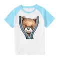 thumbnail image 1 of RXIRUCGD 2025 Vêtements d'Été pour Enfants Tout-Petits Garçons Filles Mode Mignon Col Rond Imprimé Manches Courtes Haut, 1 of 7