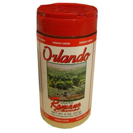 Grated Romano Cheese (OrlandoGreco) 8 oz, plastic