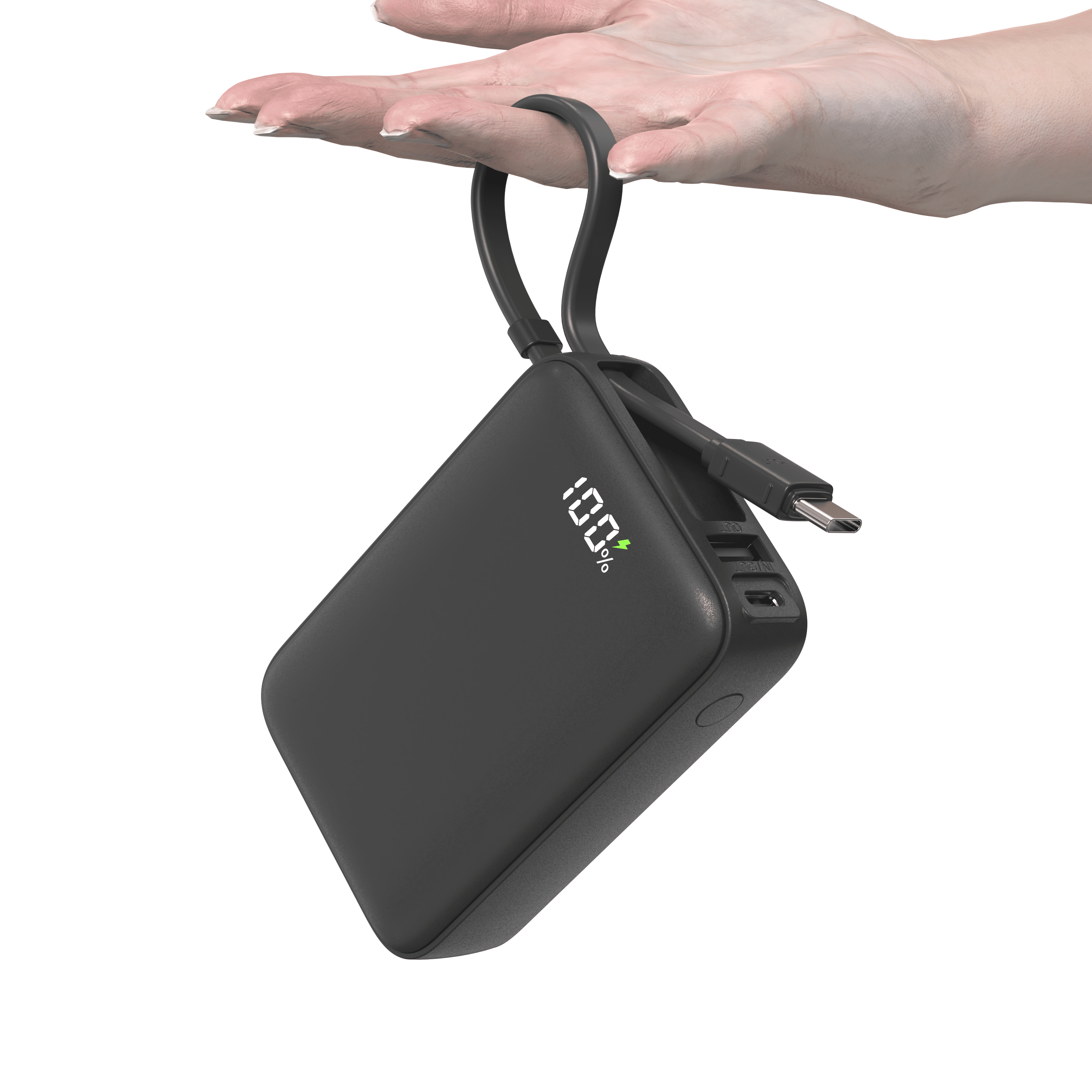 onn 10,000 mAh Portable Power Bank with Built In USB-C Cable and Fast  Charing Output (20W), LED Digital Display, Black - Compatible with iPhone,  iPad, AirPods, Samsung Galaxy, Note, Pixel & More - Walmart.com