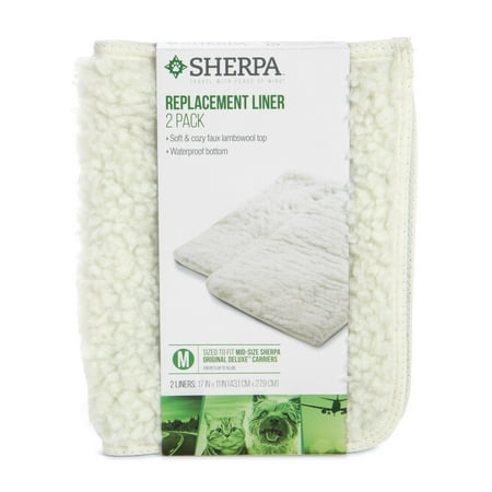 Sherpa Travel Replacement Liner, 2 Pack, Medium