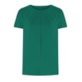 thumbnail image 3 of Green Womens Tops Women's Summer Petal Sleeve Tops Casual Dressy Shirts Fashion Pleated Business Blouses Tunic Top Shirts for Women, 3 of 5
