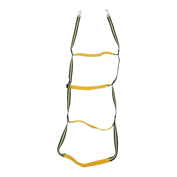 Boat Rope Ladder 4 Steps Foldable UV Protection Reflective Rope Marine Rope Ladder with Stainless Steel Hooks