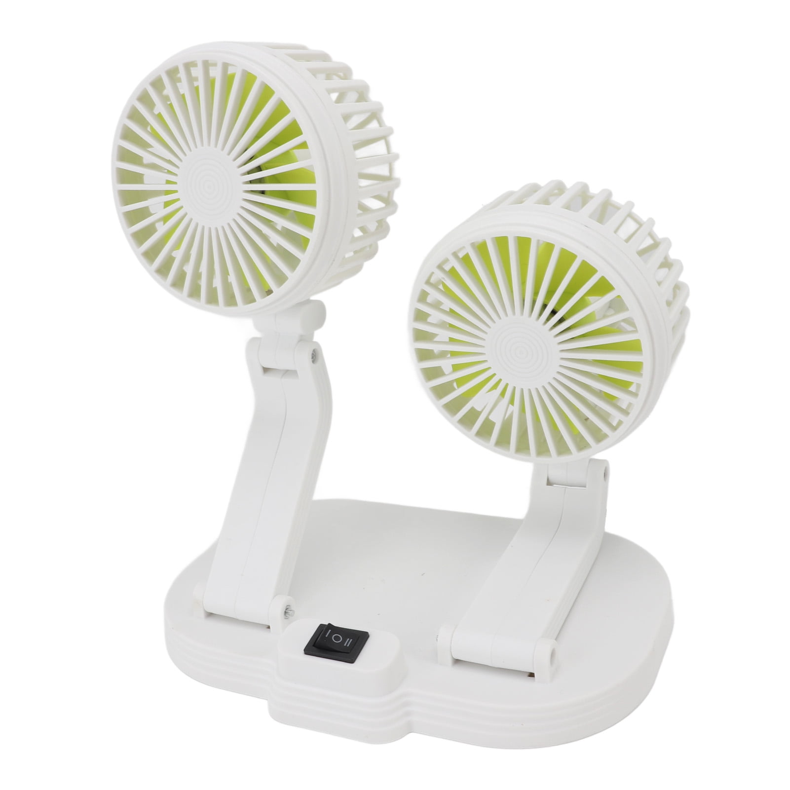 NFTIGB Dual Heads USB Fan for Car Dashboard Multi Speeds Quiet Portable Vehicle Cooling Fan for RV Truck Office, Adjustable Angles, 8.3x5.1x6.3 inches / 21x13x16 cm, White