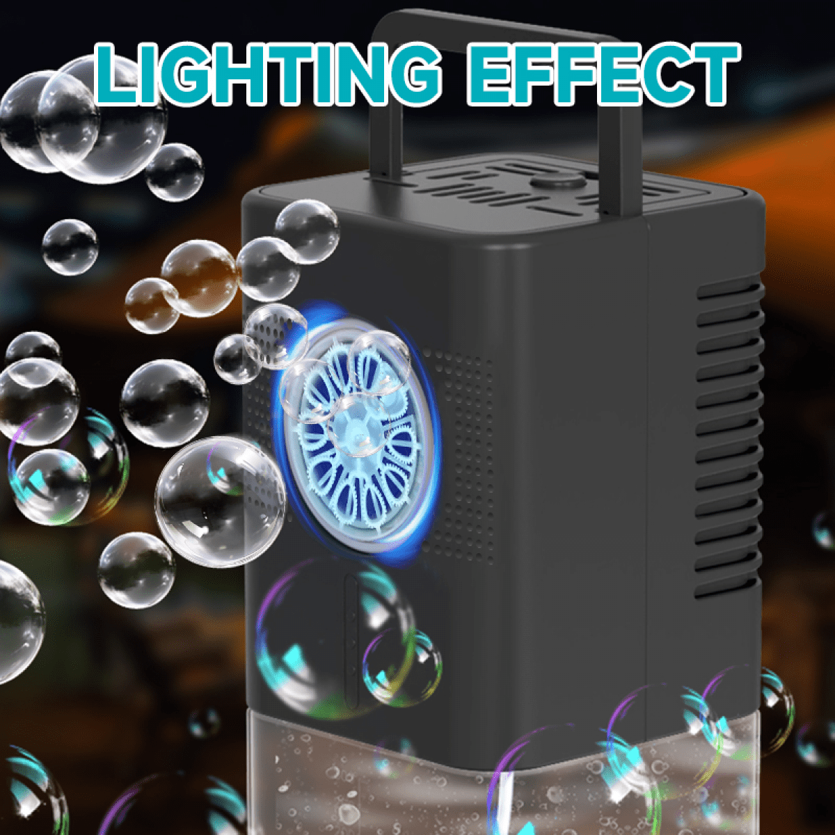 Automatic Bubbles Machine for Kids, 400ML Portable Bubble Maker Blowers with Lights for Christmas Birthday Gifts & Outdoor Backyard Parties(White)