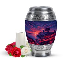 Yatskia Sunset Lighthouse Mini Funeral Urns for Human Ashes Adult Male and Female, Small Cremation Urn for Adult Ashes, (Monar 3 Inch, Pack of 1)