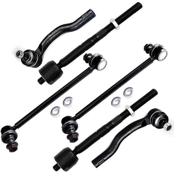 CCIYU Front Stabilizer/Sway Bar End Link Inner Outer Tie Rod End Link Driver Passenger fit for 2004-2010 for Toyota Sienna All Models 6pcs Suspension Kit