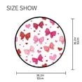 thumbnail image 5 of 36.2 Inch Round Floor Mat Red and Pink Bows Carpet Decor Rug for Living Room Bedroom, 5 of 6