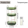 thumbnail image 5 of YHIPL 360° Rotating Makeup Organizer, 3-Tier Adjustable Clear Perfume Stand for Vanity (Green, 3 Tier), 5 of 9