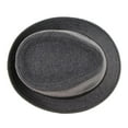 thumbnail image 6 of Wool Felt Men's Gangster Hat Trilby Fedora Narrow Brim Gray, 6 of 9